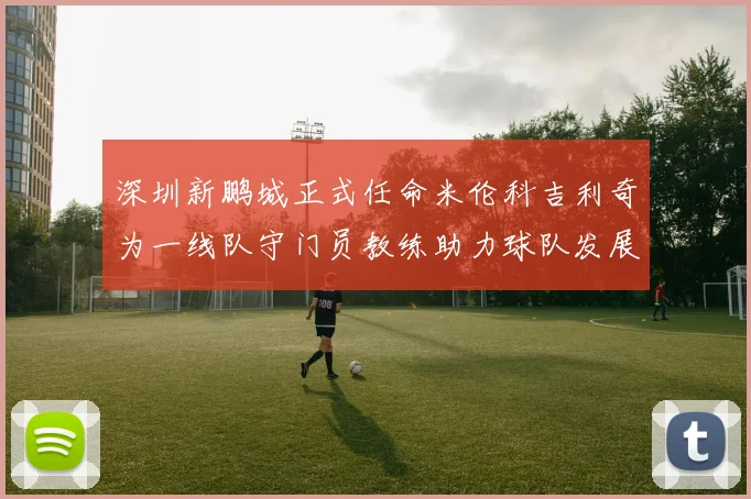 深圳新鹏城正式任命米伦科吉利奇为一线队守门员教练助力球队发展